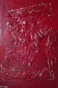 Verfrühter Atem, Öl-Dispersionsfarbe-Folie / Hartfaser 2004, 115,3 x 76,7 cm