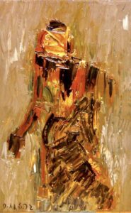 Das Schweigen, Öl / Leinwand 2022, 80 x 50 cm