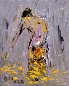 Hoffnung, Öl / Hartfaser 2024, 50 x 40 cm