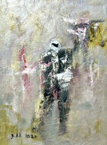 Die menschliche Jahreszeit, Öl / Leinwand 2024, 100 x 70 cm