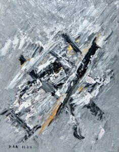 Die Überwindung der Zeit, Öl / Leinwand 2024, 100 x 80 cm