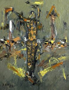 Die Vermählung der Erde mit der Sonne, Öl / Leinwand 2023, 100 x 80 cm