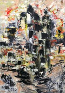 Die Nacht unserer Träume, Öl / Leinwand 2022, 70 x 50 cm
