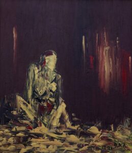 Die zerbrochene Ferne, Öl / Hartfaser 2021, 68,3 x 58,6 cm