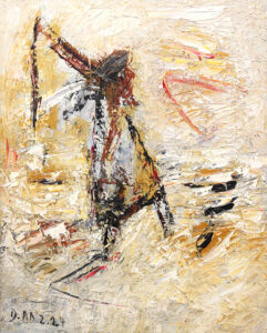 Der Zorn, Öl / Leinwand 2024, 100 x 80 cm