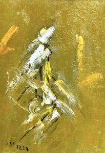 Die Sonne der offenen Augen, Öl / Leinwand 2024, 100 x 70 cm