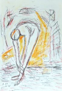 Ein ganz linder Wind des verspäteten Himmels, 2025 / Pastell/Tinte