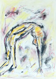 Die Anmut der verordneten Träume, 2025 /Pastell/Tinte
